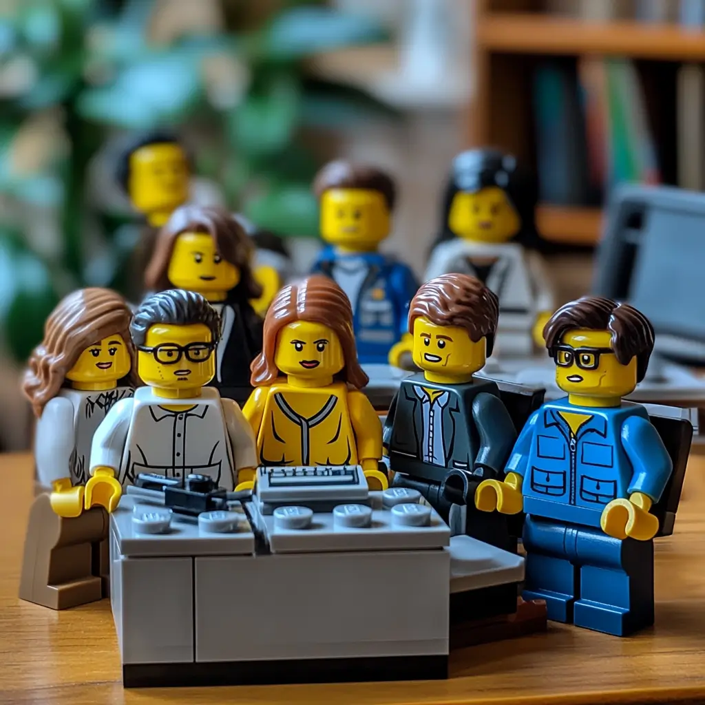 LEGO Office Team in Strategy Meeting